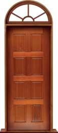 8 panel: single door +  two sidelights